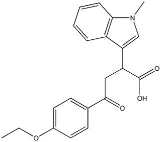 4-(4-ethoxyphenyl)-2-(1-methyl-1H-indol-3-yl)-4-oxobutanoic acid Struktur