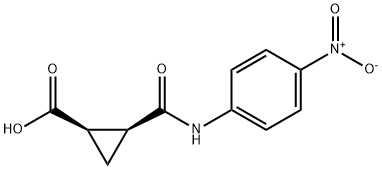 (1R,2S)-2-[(4-nitrophenyl)carbamoyl]cyclopropane-1-carboxylic acid Struktur