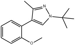 1-(tert-butyl)-4-(2-methoxyphenyl)-3-methyl-1H-pyrazole Struktur