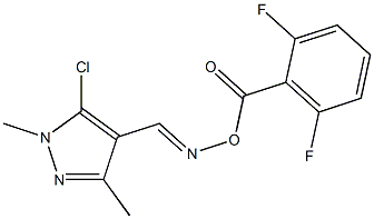 (E)-[(5-chloro-1,3-dimethyl-1H-pyrazol-4-yl)methylidene]amino 2,6-difluorobenzoate Struktur