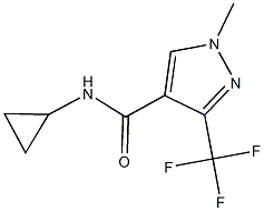 N-cyclopropyl-1-methyl-3-(trifluoromethyl)-1H-pyrazole-4-carboxamide Struktur