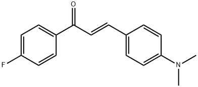 (2E)-3-[4-(dimethylamino)phenyl]-1-(4-fluorophenyl)prop-2-en-1-one Struktur