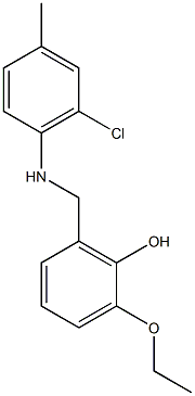 2-{[(2-chloro-4-methylphenyl)amino]methyl}-6-ethoxyphenol Struktur