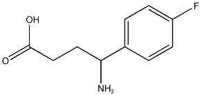 4-amino-4-(4-fluorophenyl)butanoic acid Struktur