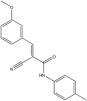 (2E)-2-cyano-3-(3-methoxyphenyl)-N-(4-methylphenyl)acrylamide Struktur