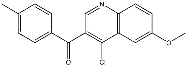 (4-chloro-6-methoxyquinolin-3-yl)(4-methylphenyl)methanone Struktur