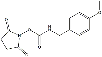 1-({[(4-methoxybenzyl)amino]carbonyl}oxy)pyrrolidine-2,5-dione Struktur