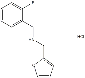 [(2-fluorophenyl)methyl][(furan-2-yl)methyl]amine hydrochloride Struktur