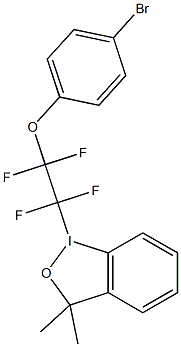 1-(4-bromophenoxy tetrafluoroethyl)-3,3-dimethyl-1,2-benziodoxole Struktur