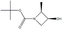 tert-butyl cis-3-hydroxy-2-methylazetidine-1-carboxylate Struktur