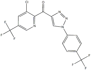 [3-chloro-5-(trifluoromethyl)-2-pyridinyl]{1-[4-(trifluoromethyl)phenyl]-1H-1,2,3-triazol-4-yl}methanone Struktur