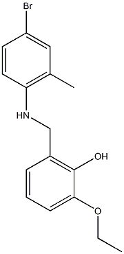 2-{[(4-bromo-2-methylphenyl)amino]methyl}-6-ethoxyphenol Struktur