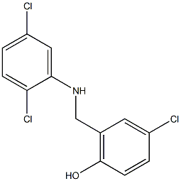 4-chloro-2-{[(2,5-dichlorophenyl)amino]methyl}phenol Struktur