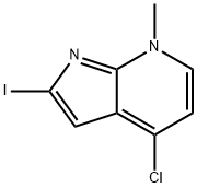 4‐chloro‐2‐iodo‐7‐methyl‐7h‐pyrrolo[2,3‐b]pyridine Struktur