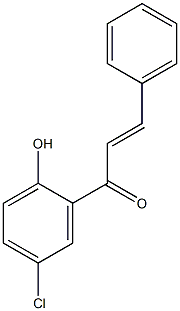 (2E)-1-(5-chloro-2-hydroxyphenyl)-3-phenylprop-2-en-1-one Struktur