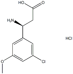 (s)-3-amino-3-(3-chloro-5-methoxyphenyl)propanoic acid hcl Struktur