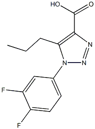 1-(3,4-difluorophenyl)-5-propyl-1H-1,2,3-triazole-4-carboxylic acid Struktur