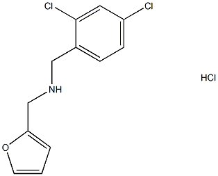 [(2,4-dichlorophenyl)methyl][(furan-2-yl)methyl]amine hydrochloride Struktur