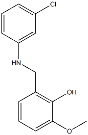 2-{[(3-chlorophenyl)amino]methyl}-6-methoxyphenol Struktur