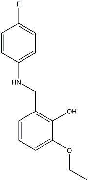 2-ethoxy-6-{[(4-fluorophenyl)amino]methyl}phenol Struktur