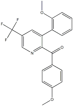 (4-methoxyphenyl)[3-(2-methoxyphenyl)-5-(trifluoromethyl)-2-pyridinyl]methanone Struktur