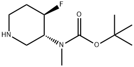 tert-butyl n-[(3r,4r)-4-fluoropiperidin-3-yl]-n-methylcarbamate Struktur