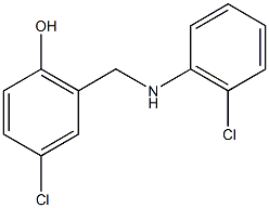 4-chloro-2-{[(2-chlorophenyl)amino]methyl}phenol Struktur