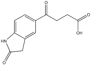 4-oxo-4-(2-oxo-2,3-dihydro-1H-indol-5-yl)butanoic acid Struktur