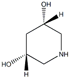 (3R,5S)-piperidine-3,5-diol Struktur