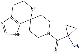 1-({3,5,6,7-tetrahydrospiro[imidazo[4,5-c]pyridine-4,4'-piperidin]-1'-yl}carbonyl)cyclopropan-1-amine Struktur