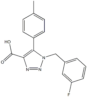 1-(3-fluorobenzyl)-5-(4-methylphenyl)-1H-1,2,3-triazole-4-carboxylic acid Struktur