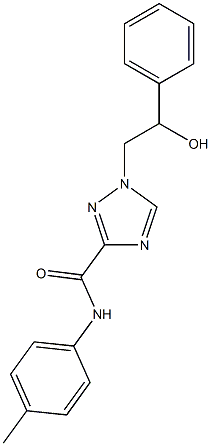 1-(2-hydroxy-2-phenylethyl)-N-(4-methylphenyl)-1H-1,2,4-triazole-3-carboxamide Struktur