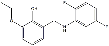 2-{[(2,5-difluorophenyl)amino]methyl}-6-ethoxyphenol Struktur