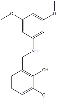 2-{[(3,5-dimethoxyphenyl)amino]methyl}-6-methoxyphenol Struktur