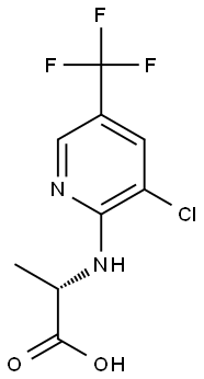 (2S)-2-{[3-chloro-5-(trifluoromethyl)pyridin-2-yl]amino}propanoic acid Struktur