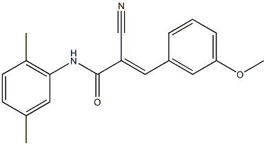 (2E)-2-cyano-N-(2,5-dimethylphenyl)-3-(3-methoxyphenyl)acrylamide Struktur