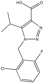 1-(2-chloro-6-fluorobenzyl)-5-isopropyl-1H-1,2,3-triazole-4-carboxylic acid Struktur