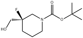 tert-butyl (3r)-3-fluoro-3-(hydroxymethyl)piperidine-1-carboxylate Struktur