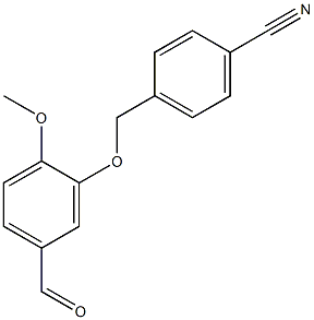 4-[(5-formyl-2-methoxyphenoxy)methyl]benzonitrile Struktur