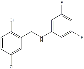 4-chloro-2-{[(3,5-difluorophenyl)amino]methyl}phenol Struktur