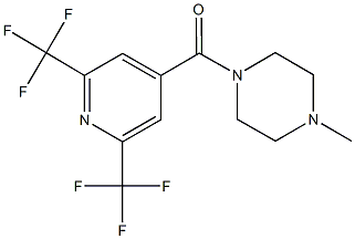 [2,6-bis(trifluoromethyl)-4-pyridinyl](4-methylpiperazino)methanone Struktur