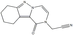 (1-oxo-7,8,9,10-tetrahydropyrazino[1,2-b]indazol-2(1H)-yl)acetonitrile Struktur