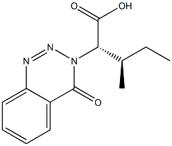 (2S,3R)-3-methyl-2-(4-oxo-3,4-dihydro-1,2,3-benzotriazin-3-yl)pentanoic acid Struktur