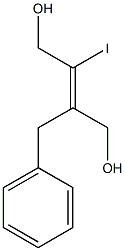 (2Z)-2-benzyl-3-iodobut-2-ene-1,4-diol Struktur