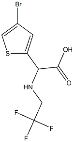 (4-bromo-2-thienyl)[(2,2,2-trifluoroethyl)amino]acetic acid Struktur