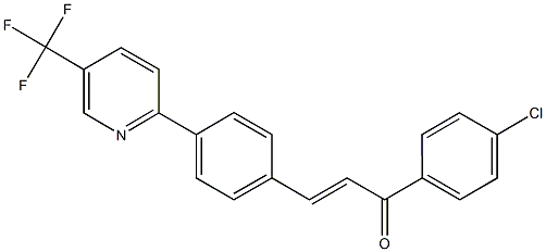 (E)-1-(4-chlorophenyl)-3-{4-[5-(trifluoromethyl)-2-pyridinyl]phenyl}-2-propen-1-one Struktur