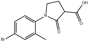 1-(4-bromo-2-methylphenyl)-2-oxopyrrolidine-3-carboxylic acid Struktur