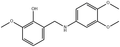 2-{[(3,4-dimethoxyphenyl)amino]methyl}-6-methoxyphenol Struktur