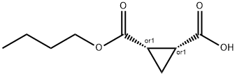 (1R,2S)-rel-2-(butoxycarbonyl)cyclopropane-1-carboxylic acid Struktur