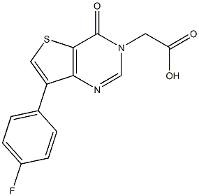 [7-(4-fluorophenyl)-4-oxothieno[3,2-d]pyrimidin-3(4H)-yl]acetic acid Struktur